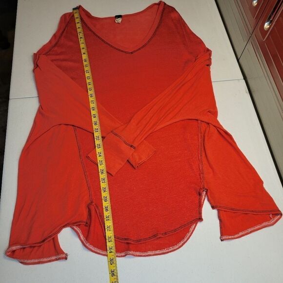 We the Free Oversized Vneck Dolman Sleeve Tunic Dress Linen Blend - Picture 8 of 12